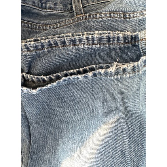 Eddie Bauer size 40X30 medium wash zip front straight leg jeans FLAW - Picture 5 of 9